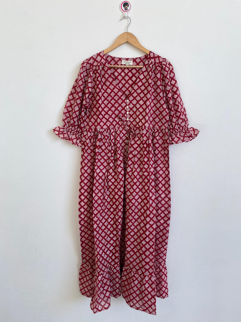 Hand Block Printed Scarlet Maxi Red