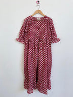 Hand Block Printed Scarlet Maxi Red