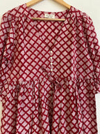 Hand Block Printed Scarlet Maxi Red