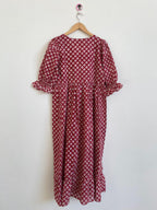 Hand Block Printed Scarlet Maxi Red