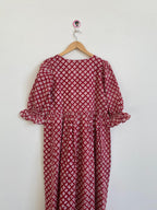 Hand Block Printed Scarlet Maxi Red