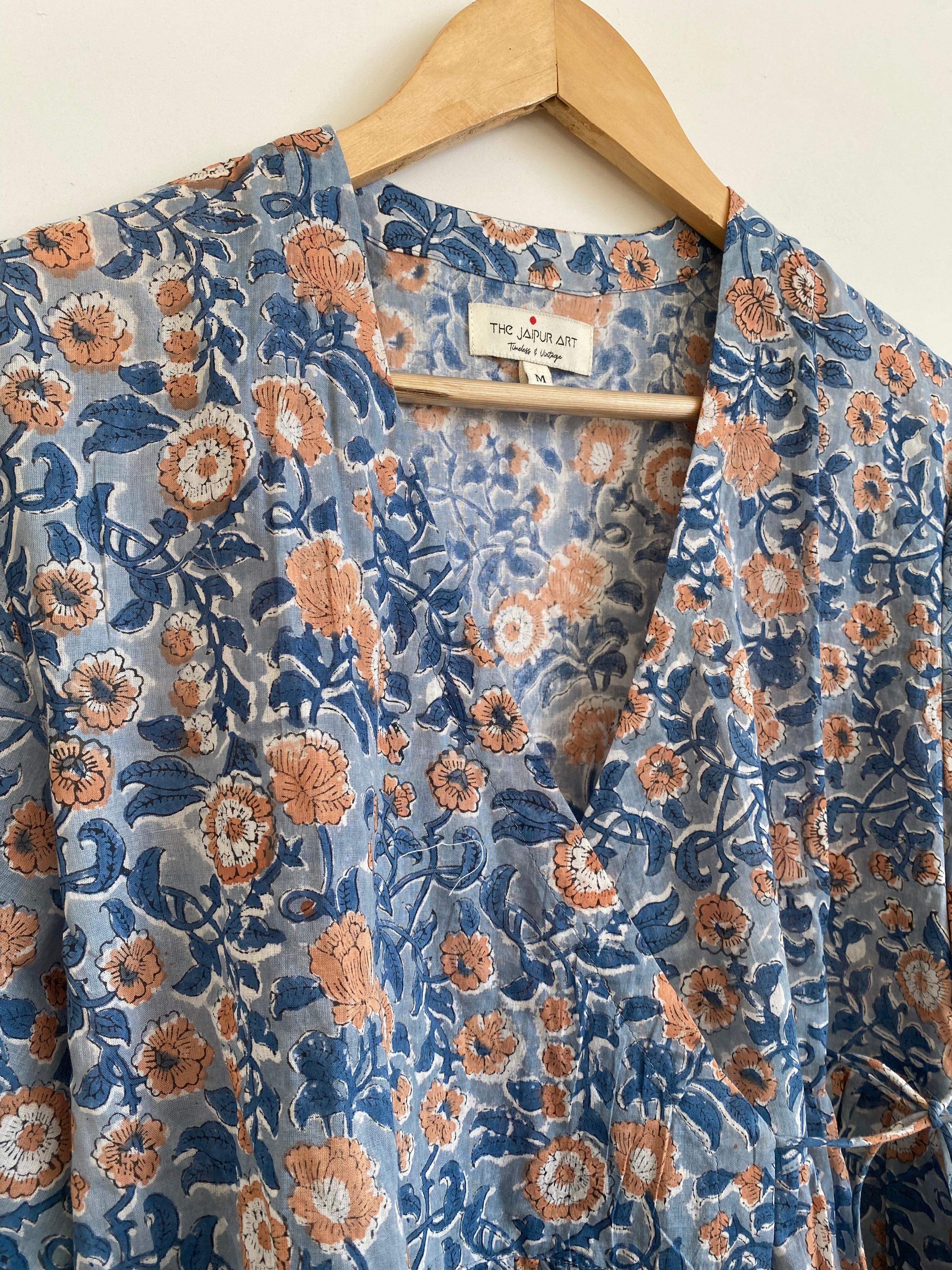 Beautiful Hand Block Printed Wrap Blouse