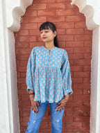 Hand Block printed Cotton paisley Tops