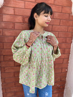 Hand Block printed Cotton paisley Tops