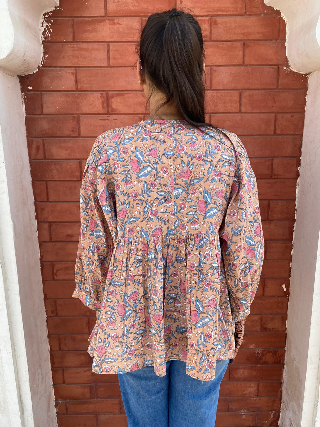 Beautiful Hand Block printed Cotton Flower Top