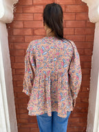 Beautiful Hand Block printed Cotton Flower Top