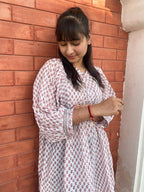 Beautiful Hand Block printed Cotton Mini Dress