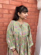 Beautiful Hand Block printed Cotton Floral Mini Dress