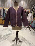 kantha quilted winter jacket
