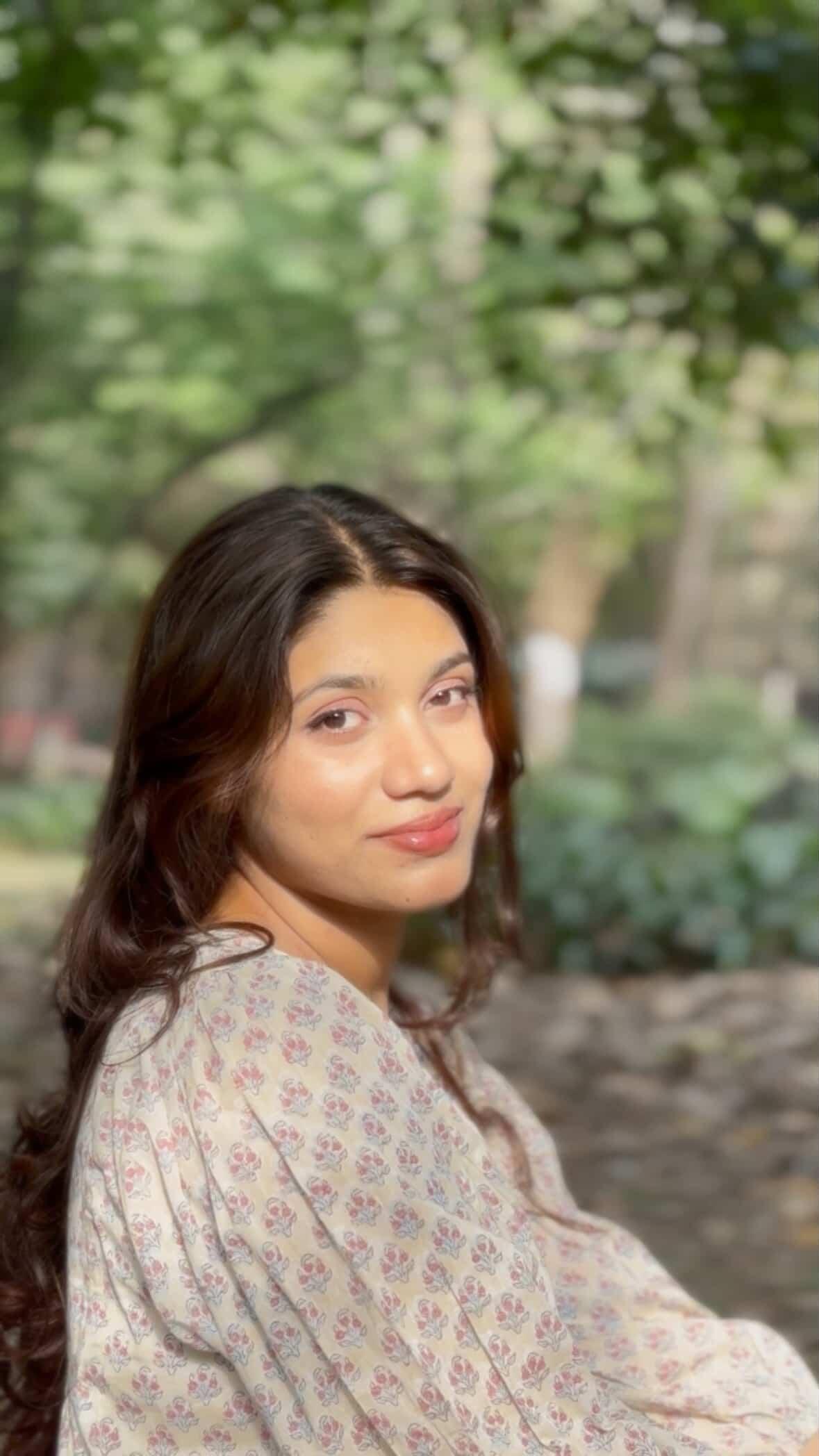 Hand Block Printed V Neck Full Sleeves With Two Pockets Handmade Jaipuri Midi Dress