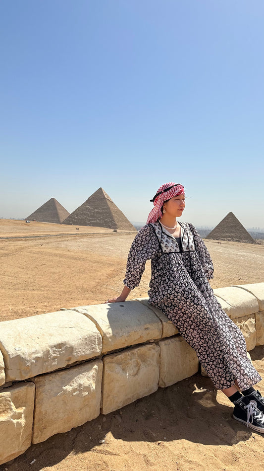 Hand Block Printed Hailey Midi ~Cola