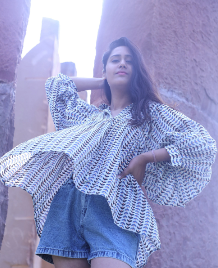 Hand Block Printed Rivka Top