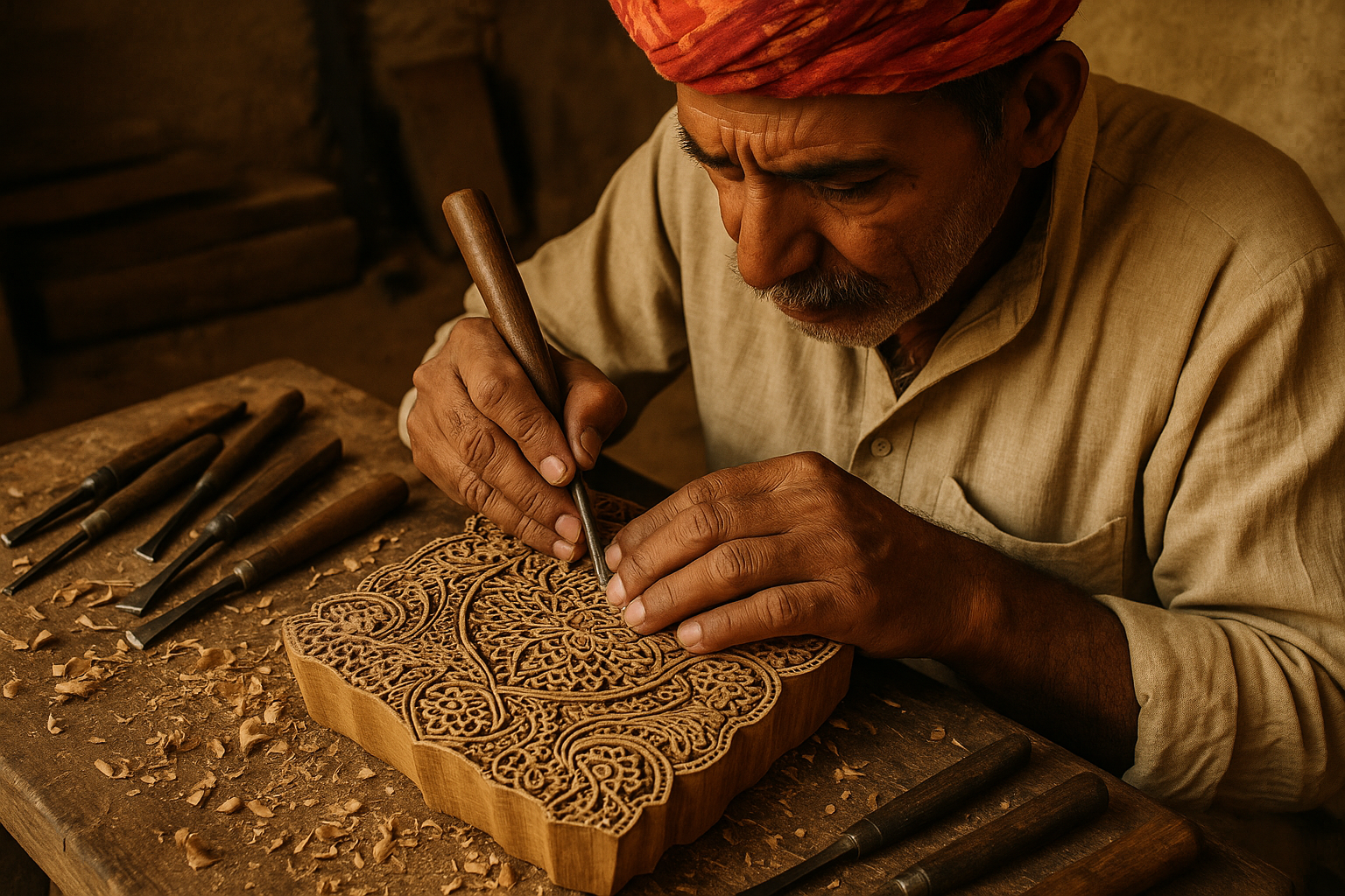 Wood Hand Block making