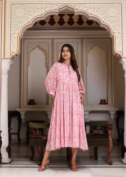 Emilie Midi Blush Pink