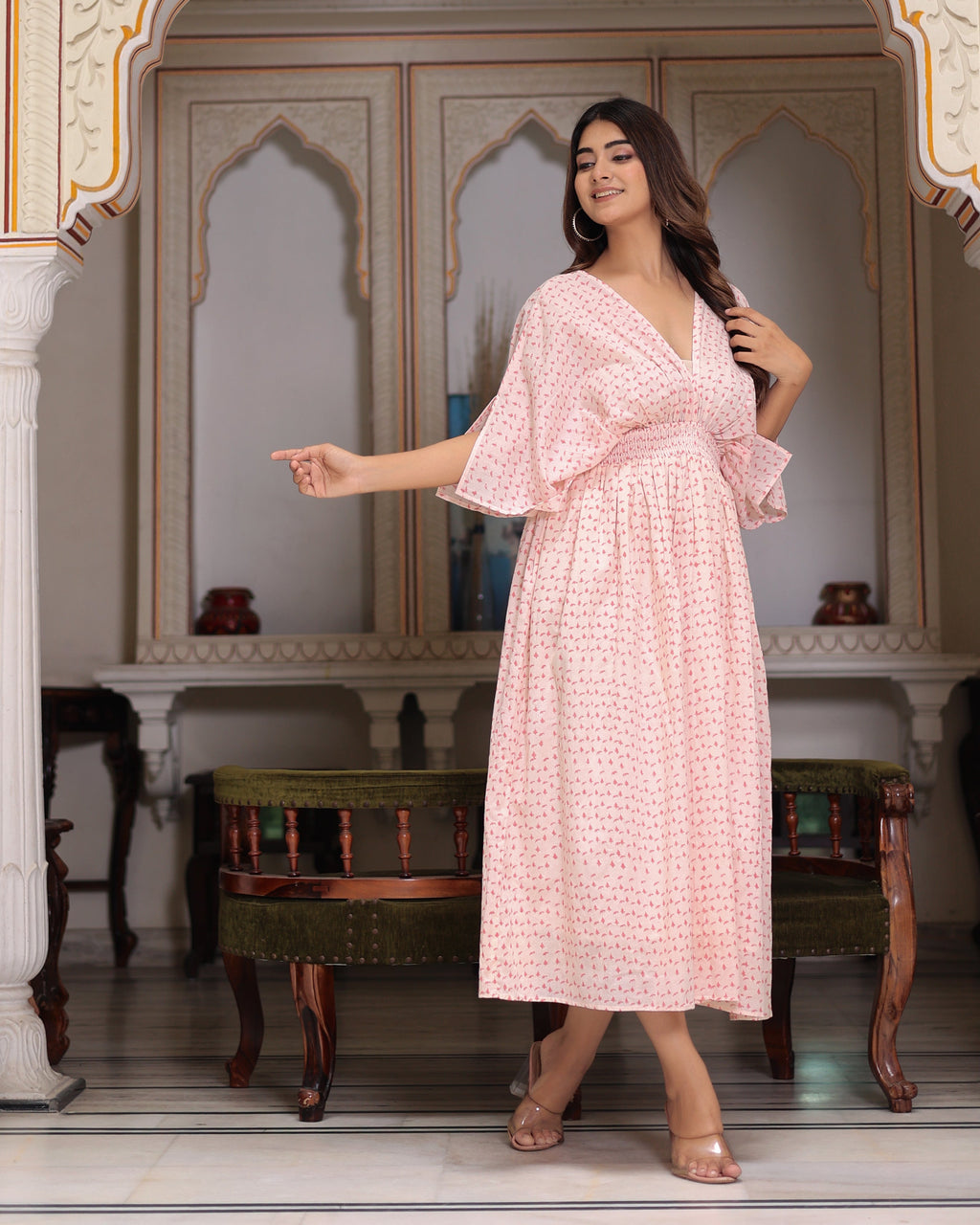 Beautiful Hand Block Printed Tia Maxi Dress