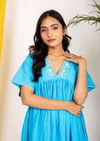 Nora Midi Ocean Blue