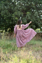 Hand Block Printed Cotton Hailey Midi Dress